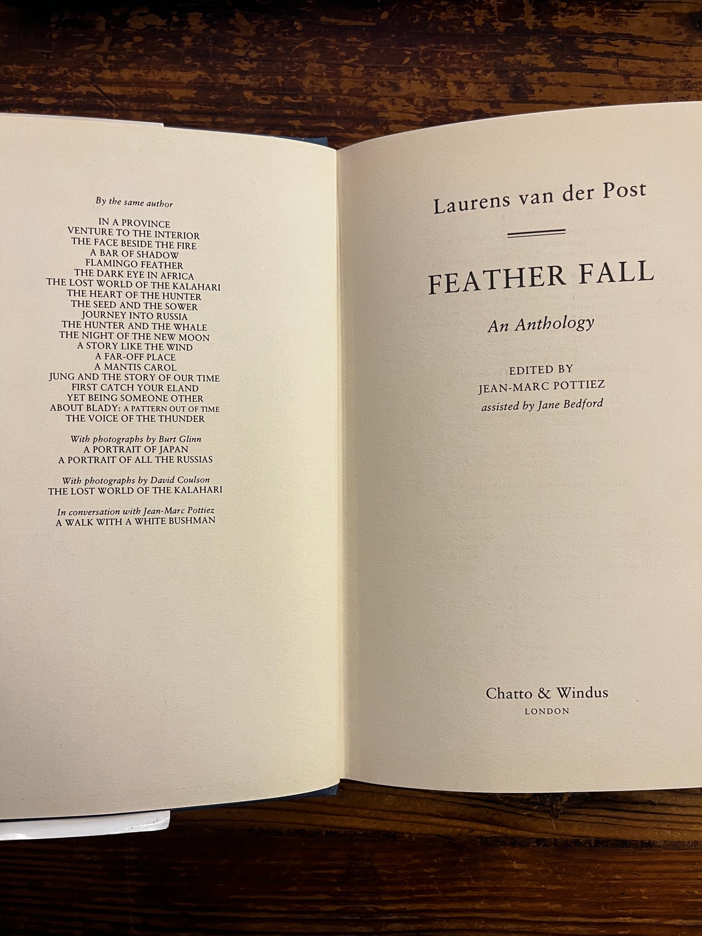 Feather Fall, An anthology, Laurens van der Post